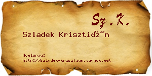 Szladek Krisztián névjegykártya